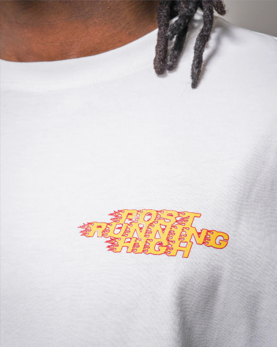 Post Running High Flames Men Regular T-Shirt White