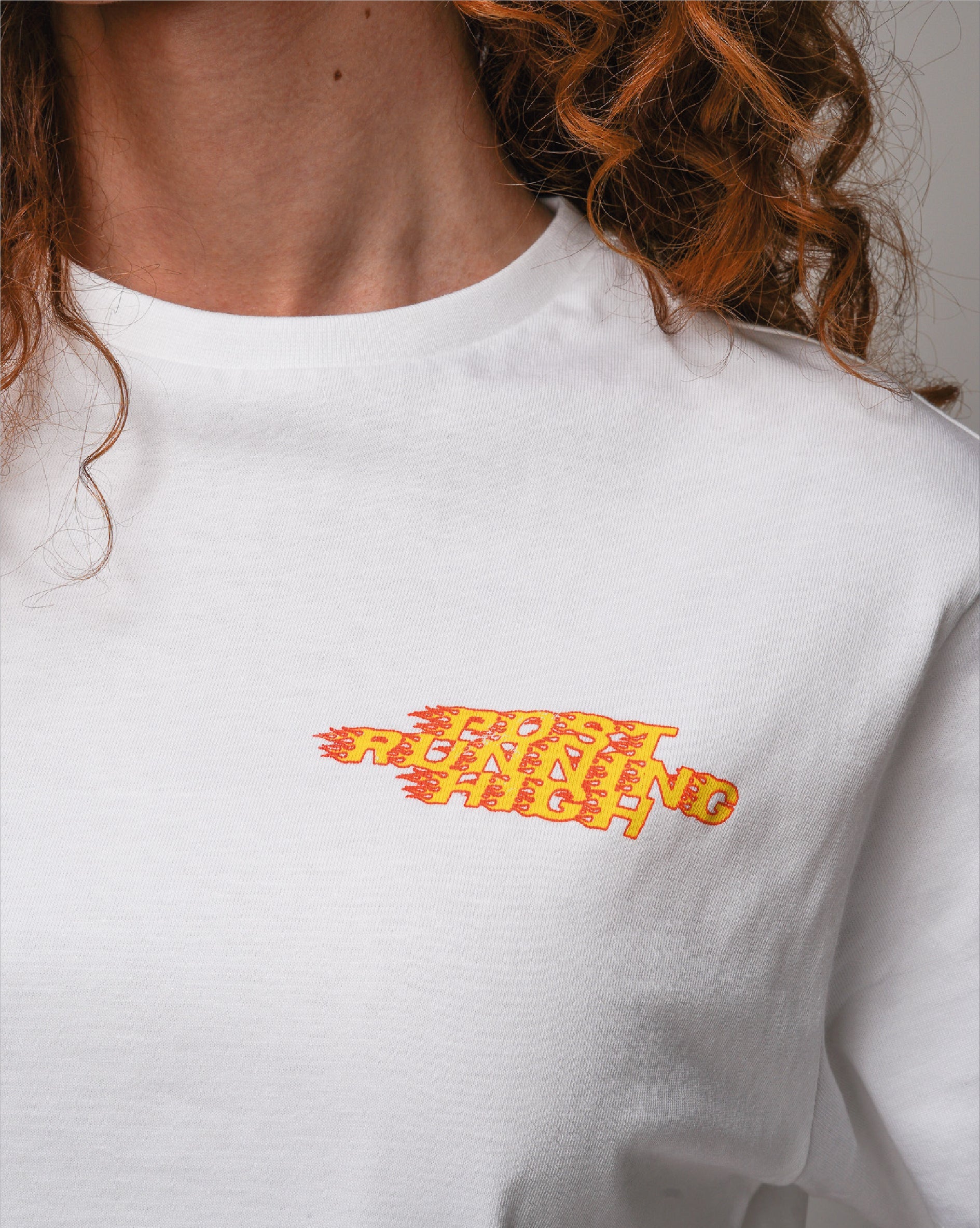 Post Running High Flames Women´s Regular T-Shirt White