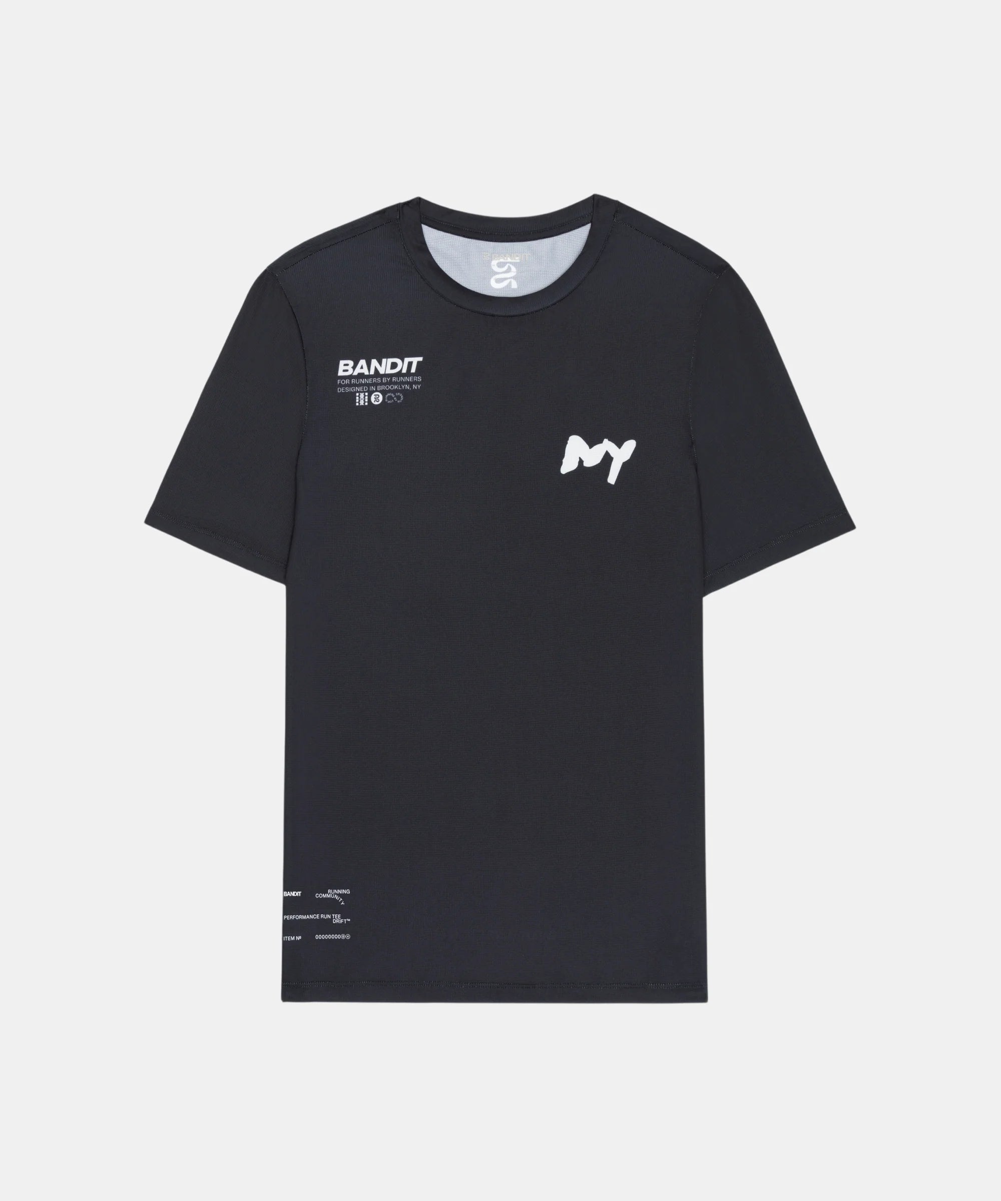 Bandit Running Drift™ "NY" Performance Tee - Black