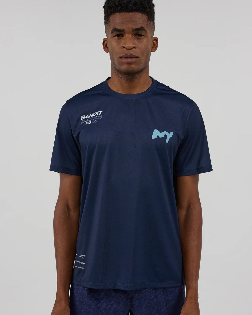 Bandit Running Drift™ "NY" Performance Tee - NY Navy