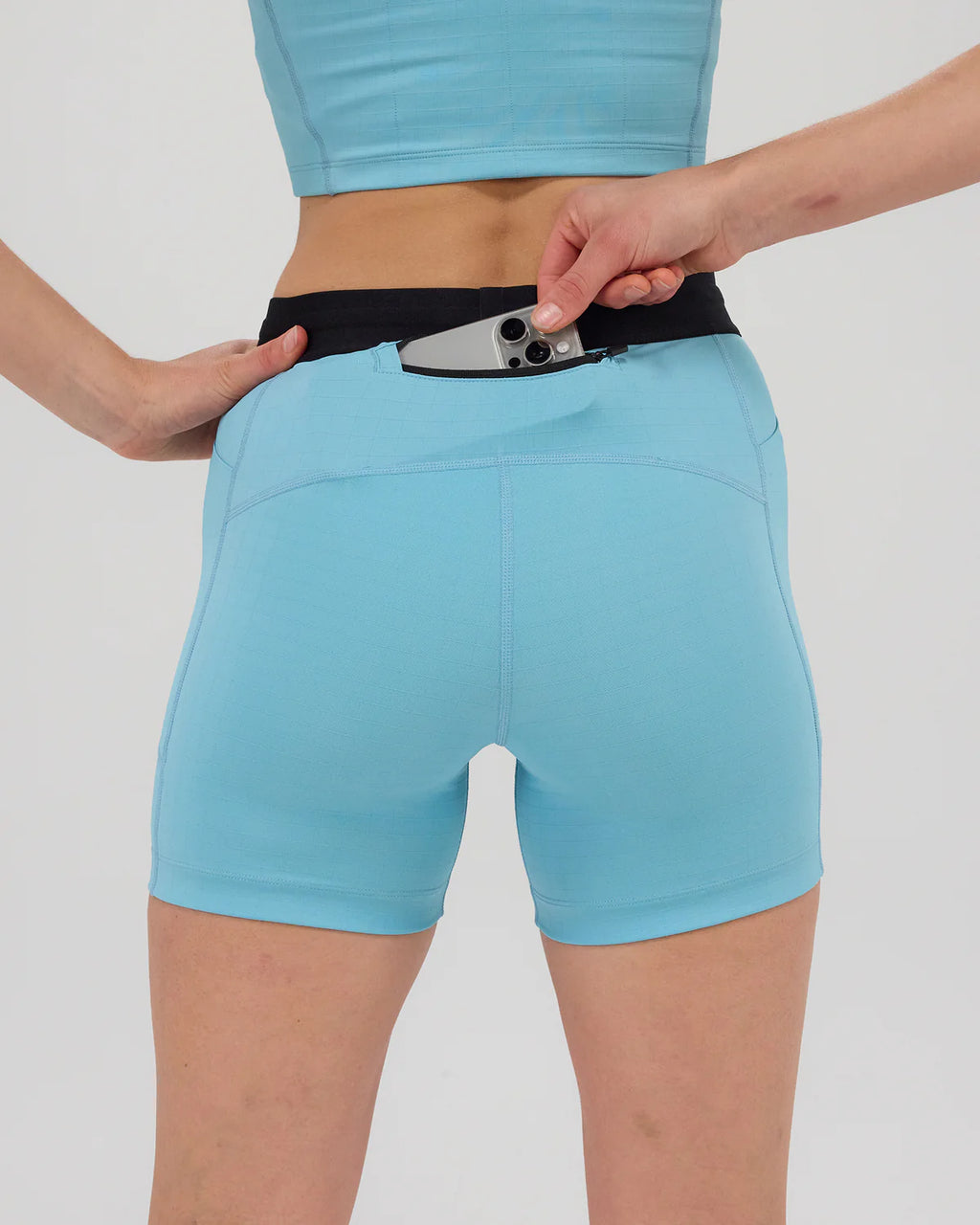 Bandit Running Gridlock™ 5" Compression Short, Women's - Vintage Blue