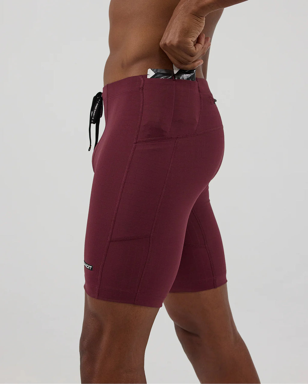 Bandit Running Gridlock™ 7 Pocket Half Tights, Men's - Fig