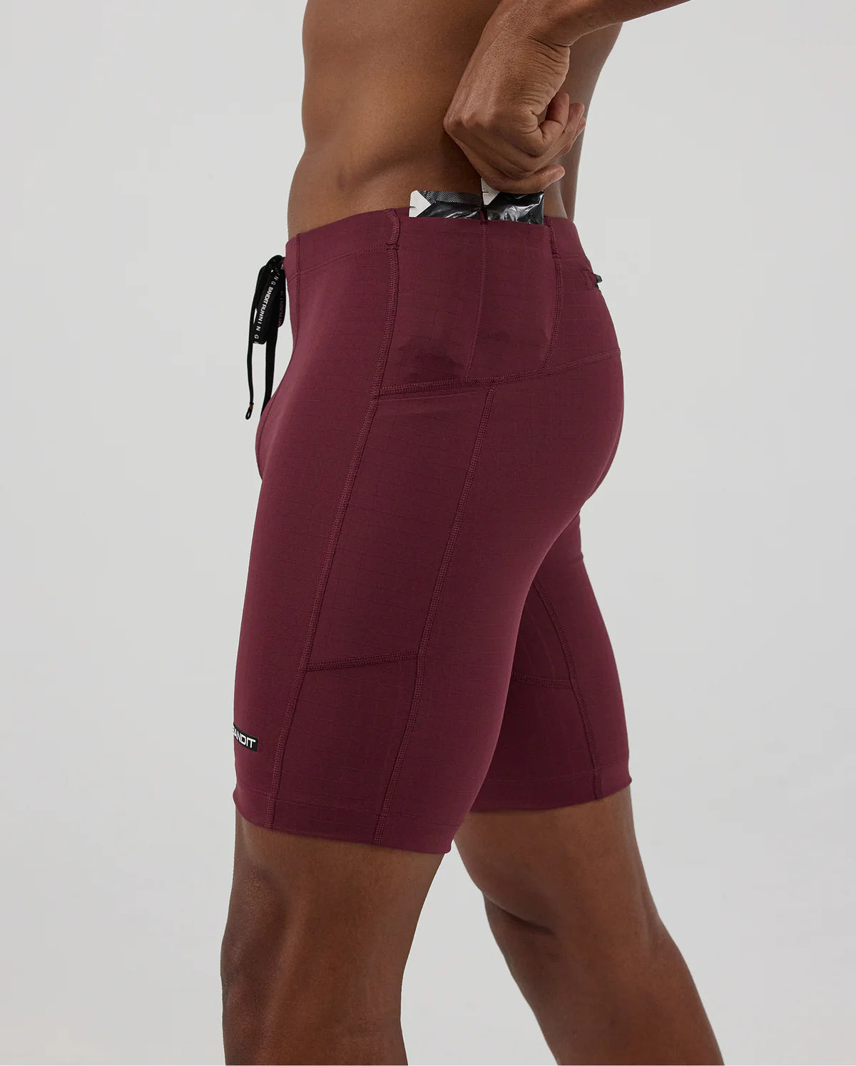 Bandit Running Gridlock™ 7 Pocket Half Tights, Men's - Fig