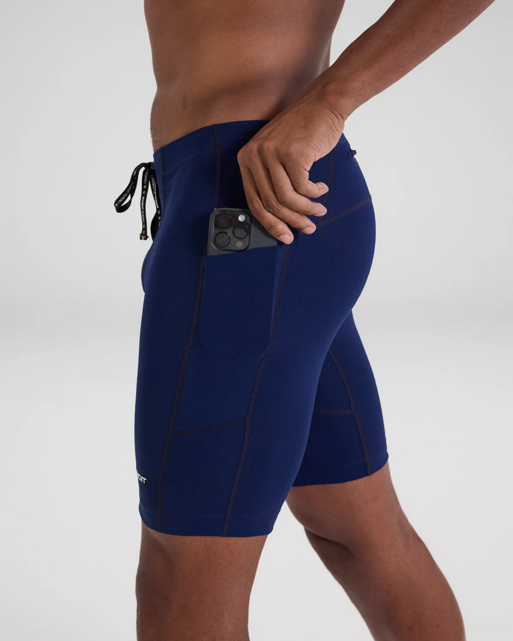 Bandit Running Gridlock™ 7 Pocket Half Tights, Men's - NY Navy