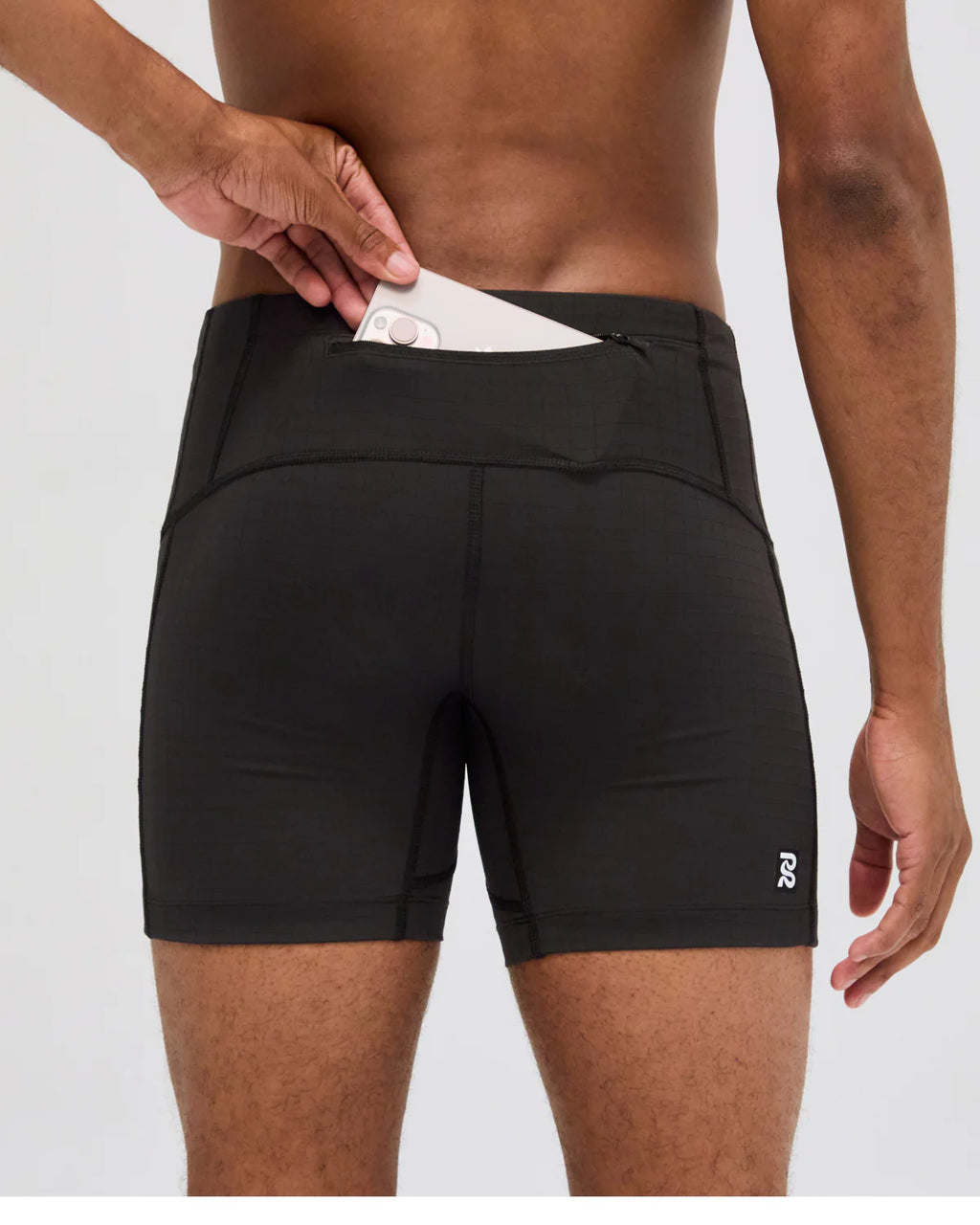 Bandit Running Gridlock™ 7 Pocket Quarter Tights - Black