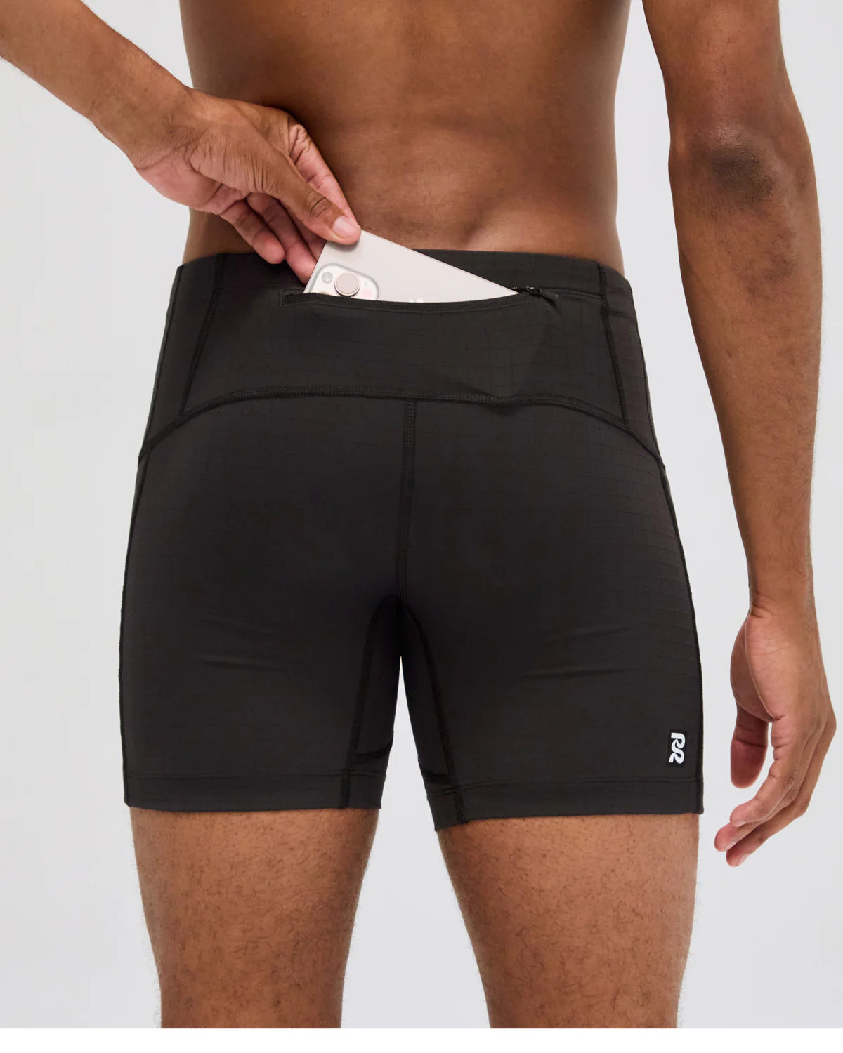 Bandit Running Gridlock™ 7 Pocket Quarter Tights - Black