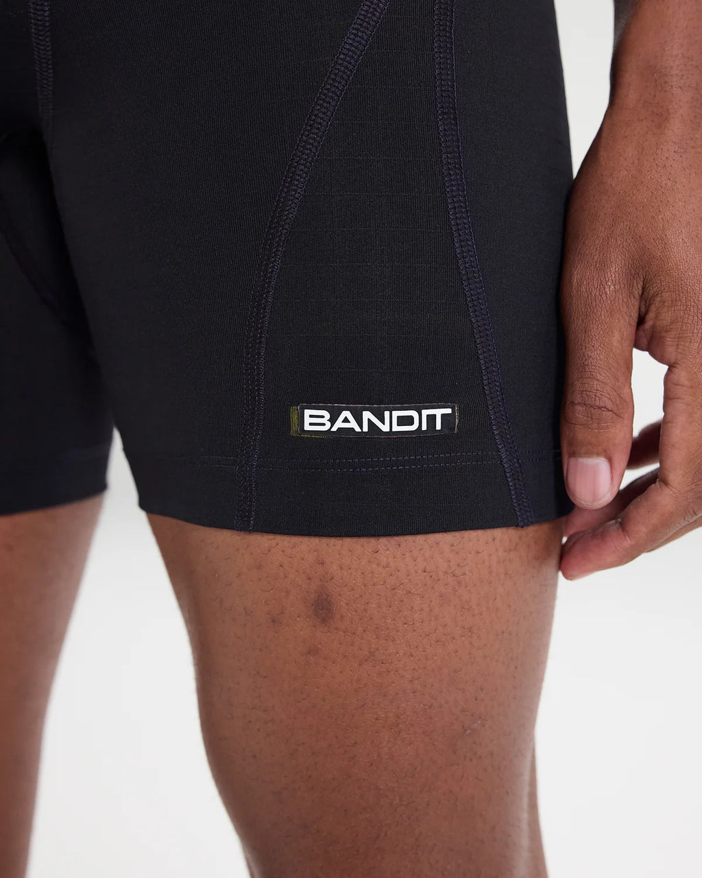Bandit Running Gridlock™ 7 Pocket Quarter Tights - Black