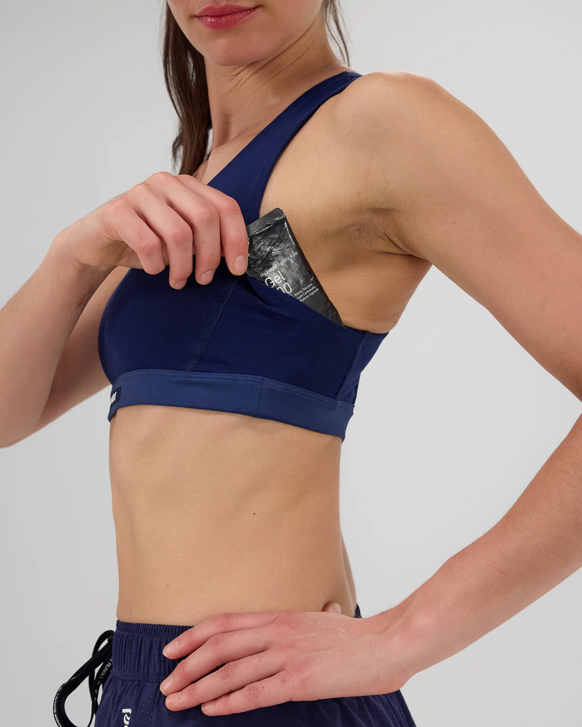 Bandit Running Gridlock™ Scoop Neck Run Bra - NY Navy
