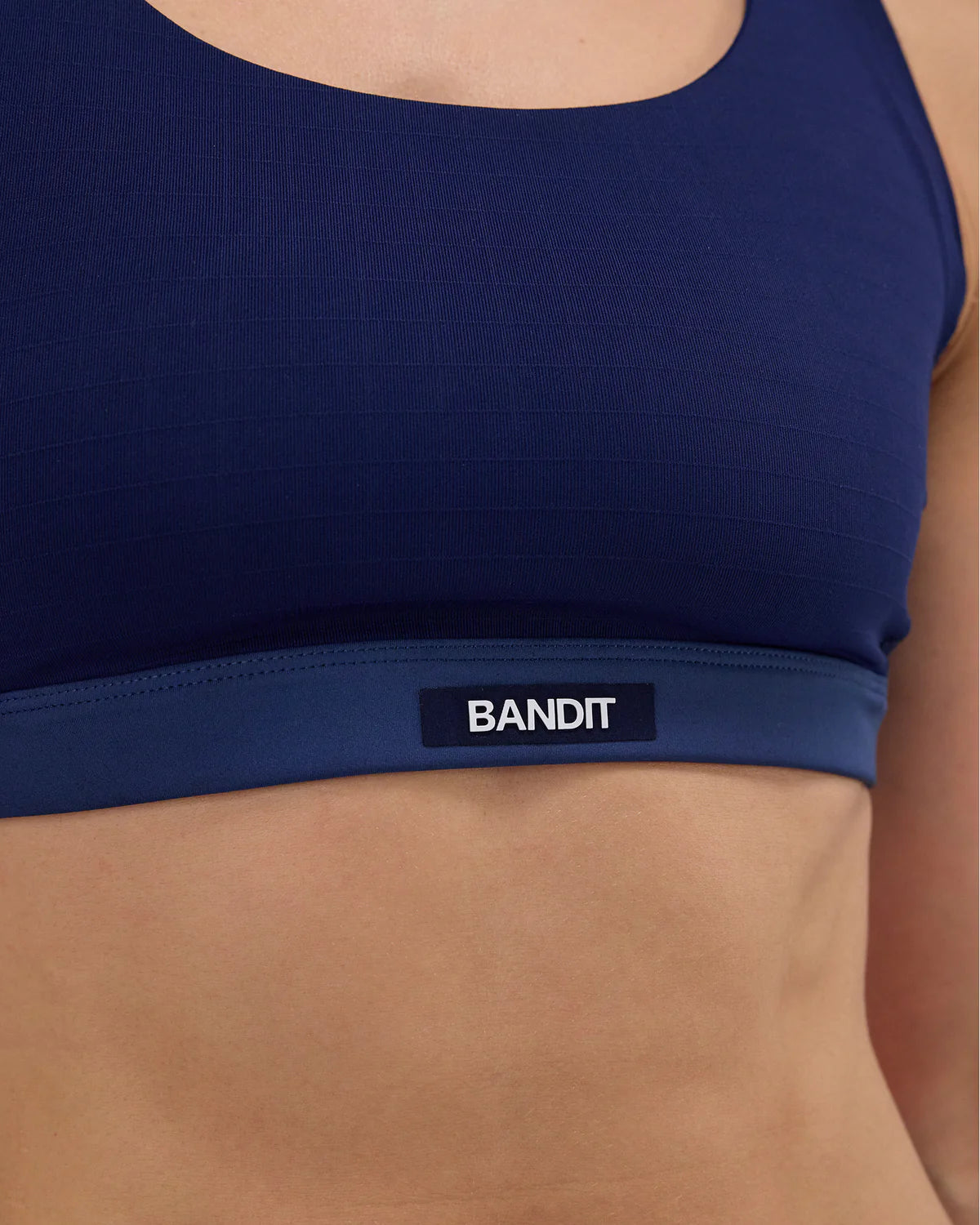 Bandit Running Gridlock™ Scoop Neck Run Bra - NY Navy