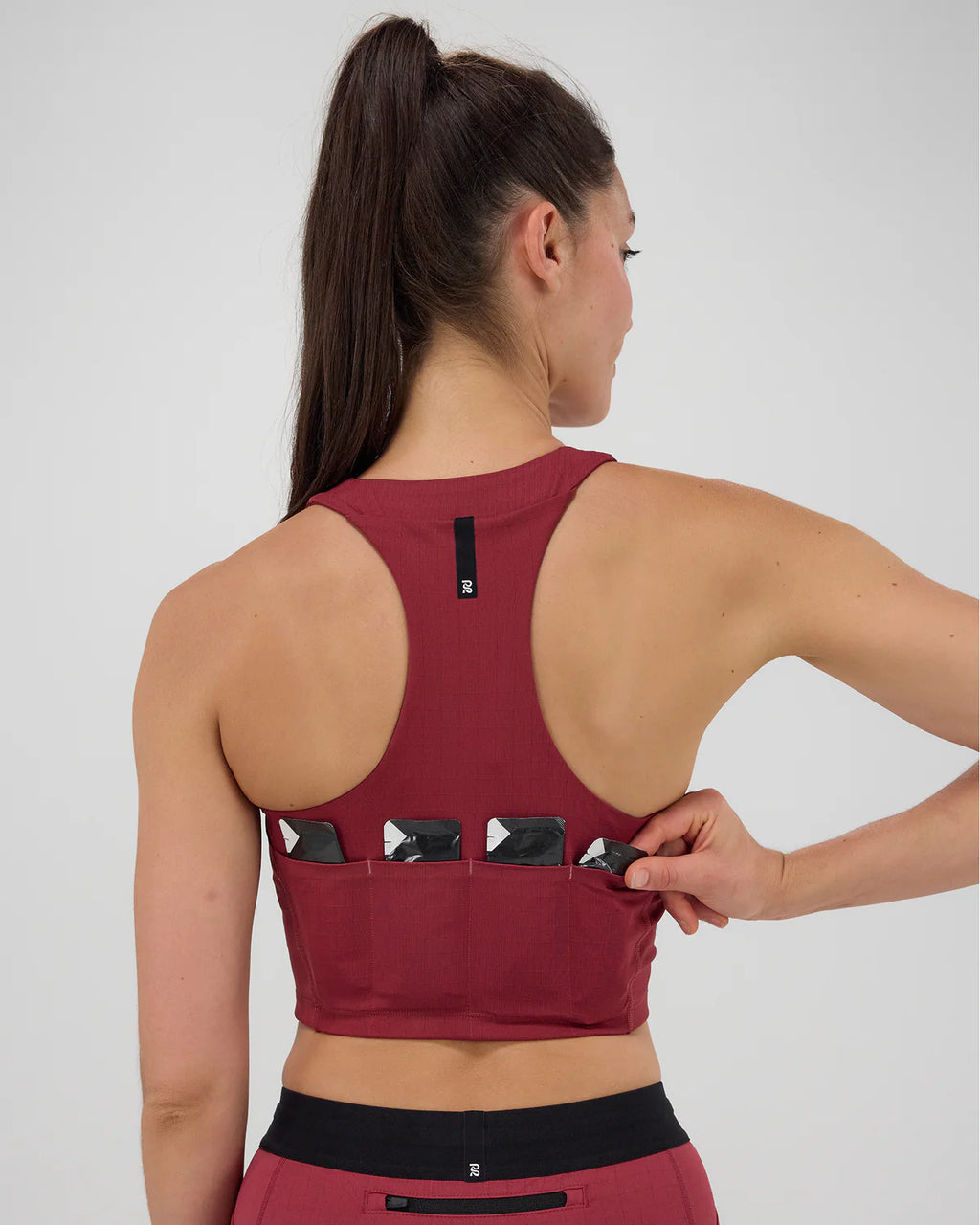 Bandit Running Gridlock™ Zip Front Race Crop - Berry