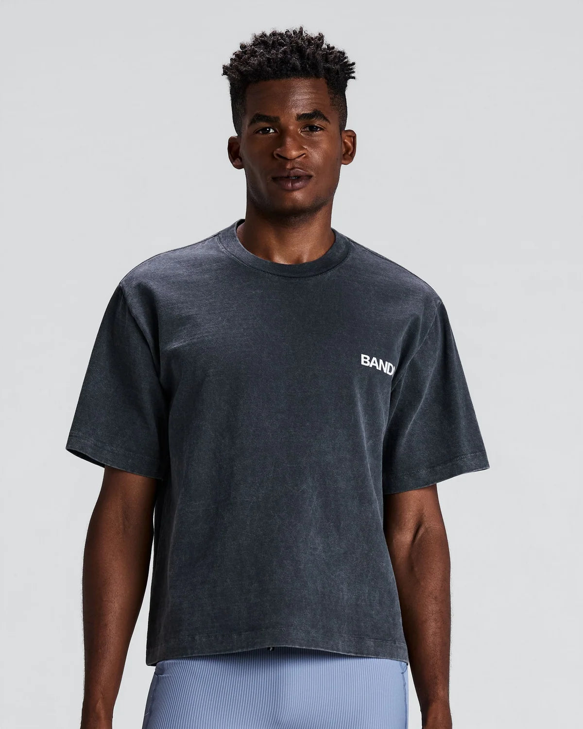 Bandit Unisex Heavyweight Cotton Box Tee -BLACK CHROMA WASH