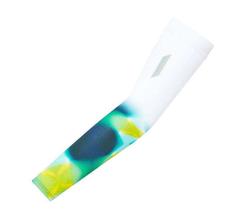 Soar Running Race Sleeves - white green