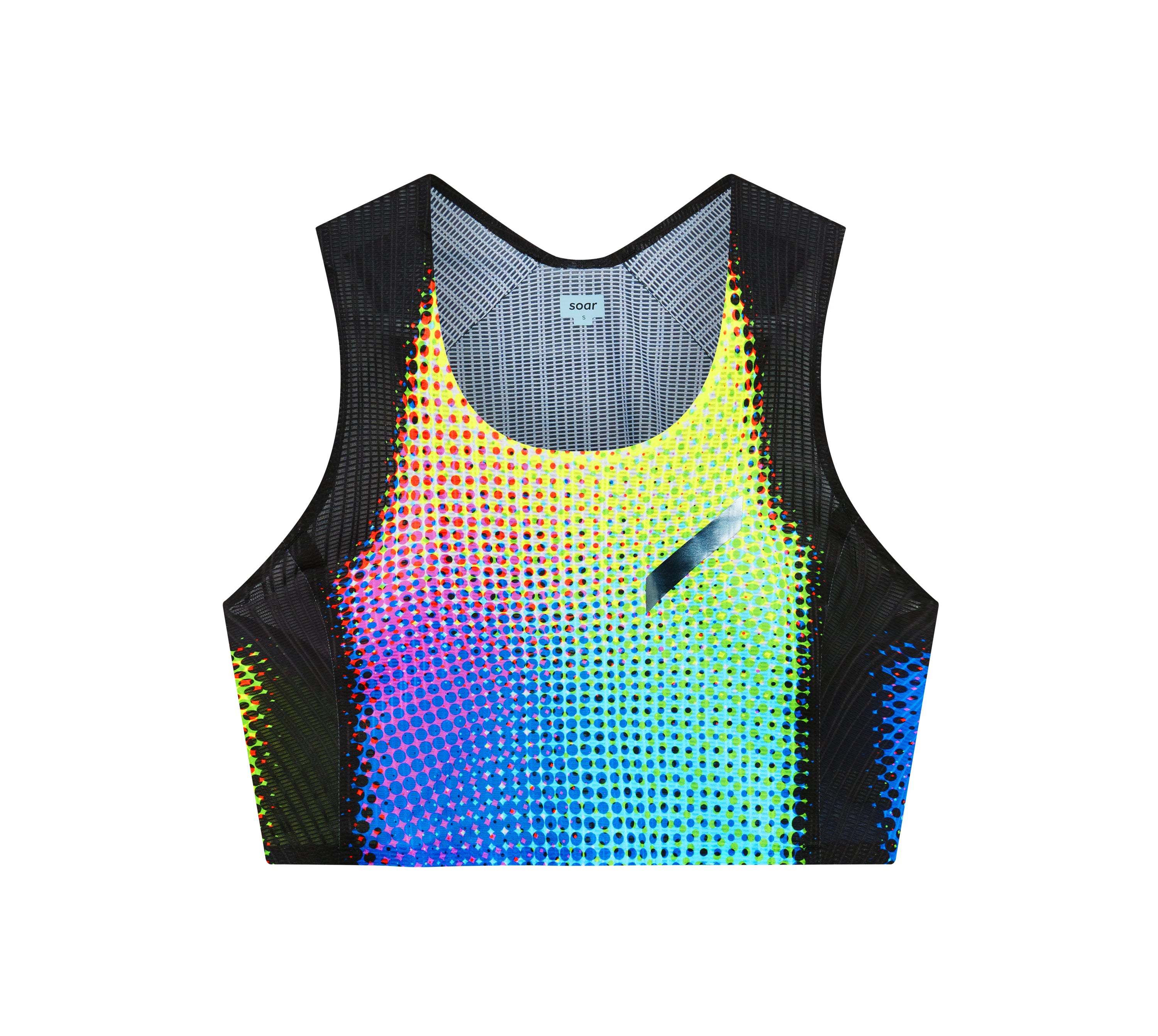 Soar Running Women Crop Race Vest Tropical Dot