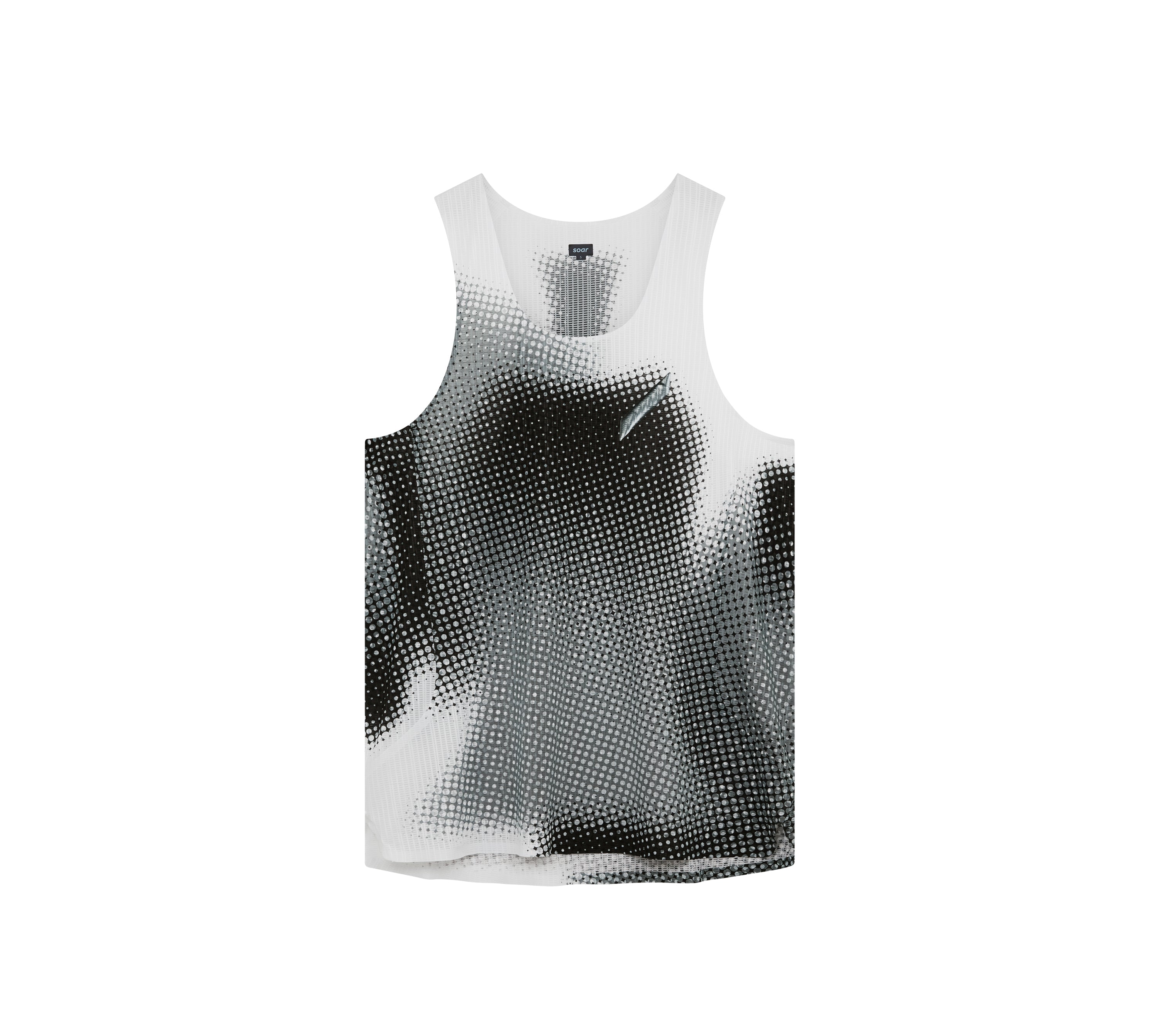 Soar Running Race Vest 2.0 Black White Dot