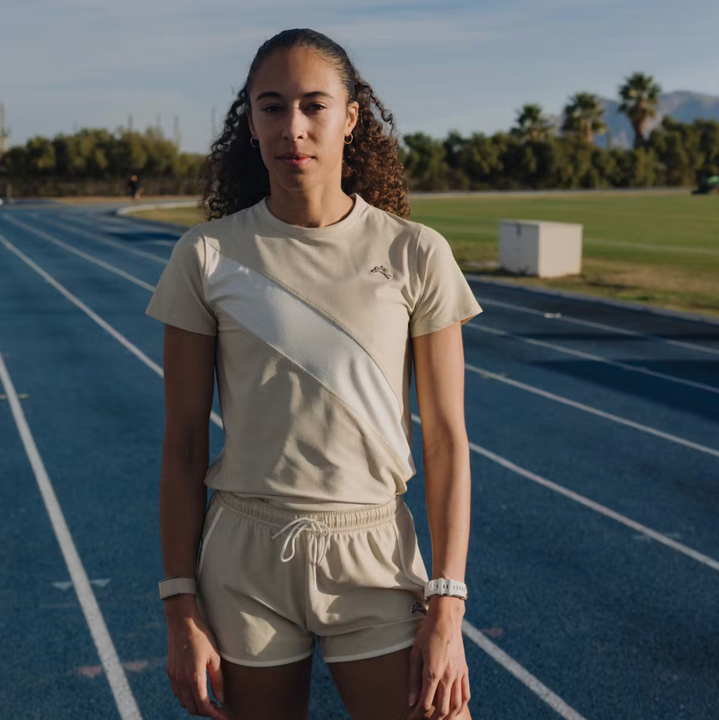 Tracksmith Women's Van Cortlandt Shorts - BROWN RICE/IVORY