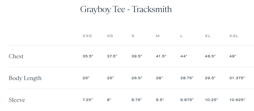 Tracksmith Grayboy Tee -  Gray/Navy
