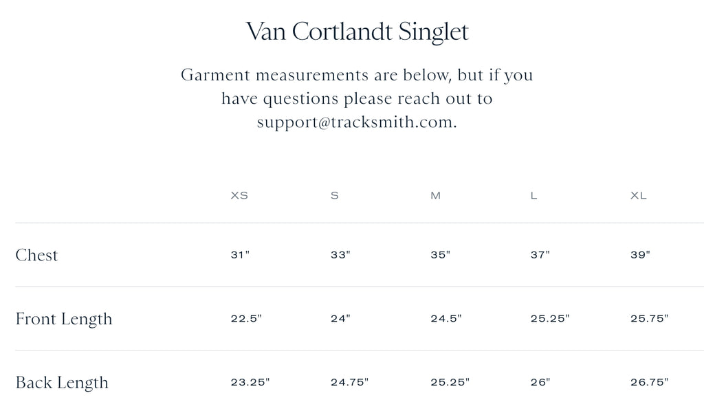 Tracksmith Women's Van Cortlandt Singlet - Ivory