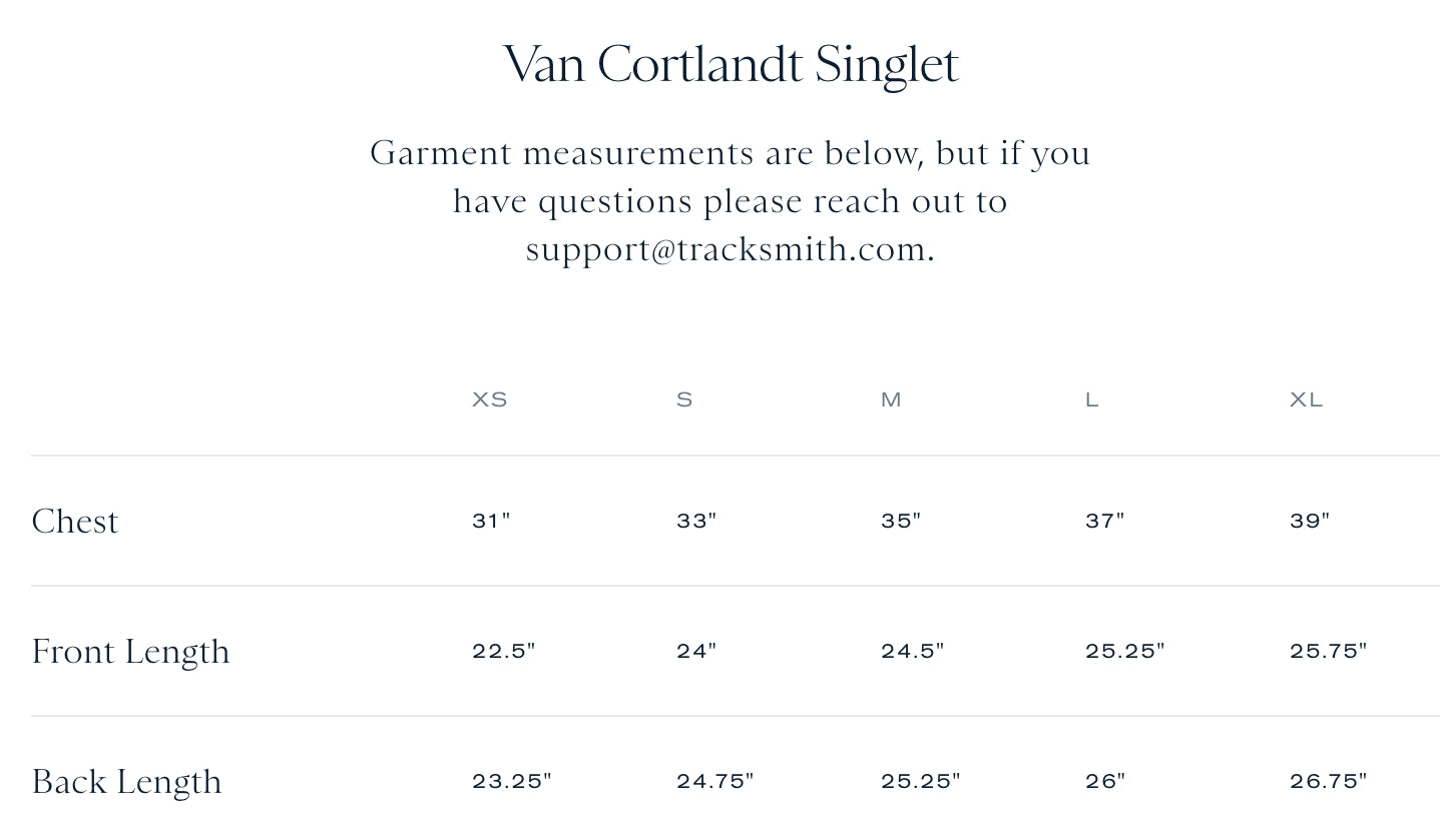 Tracksmith Women's Van Cortlandt Singlet - Ivory