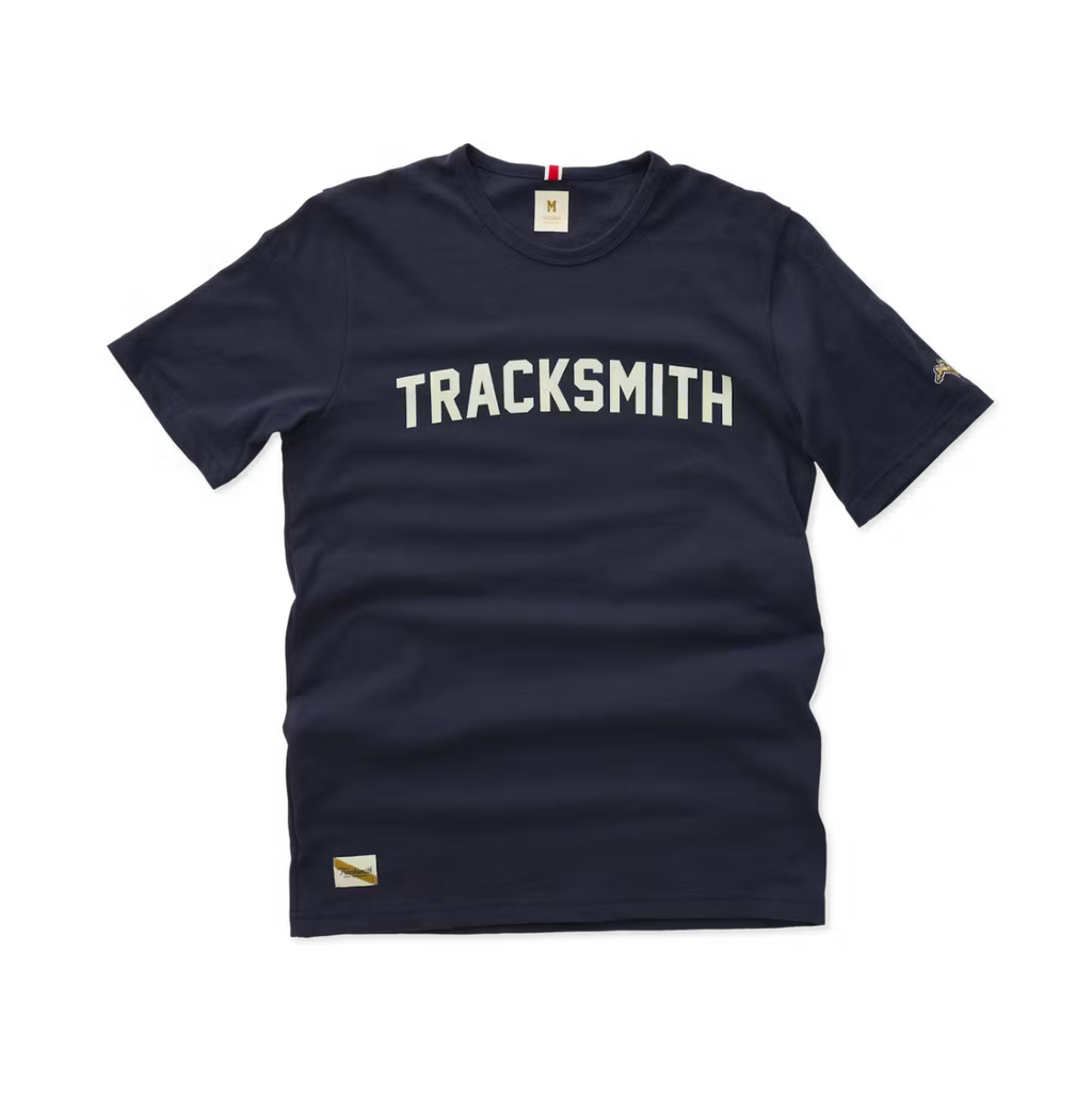 Tracksmith Grayboy Tee -  Navy/Ivory