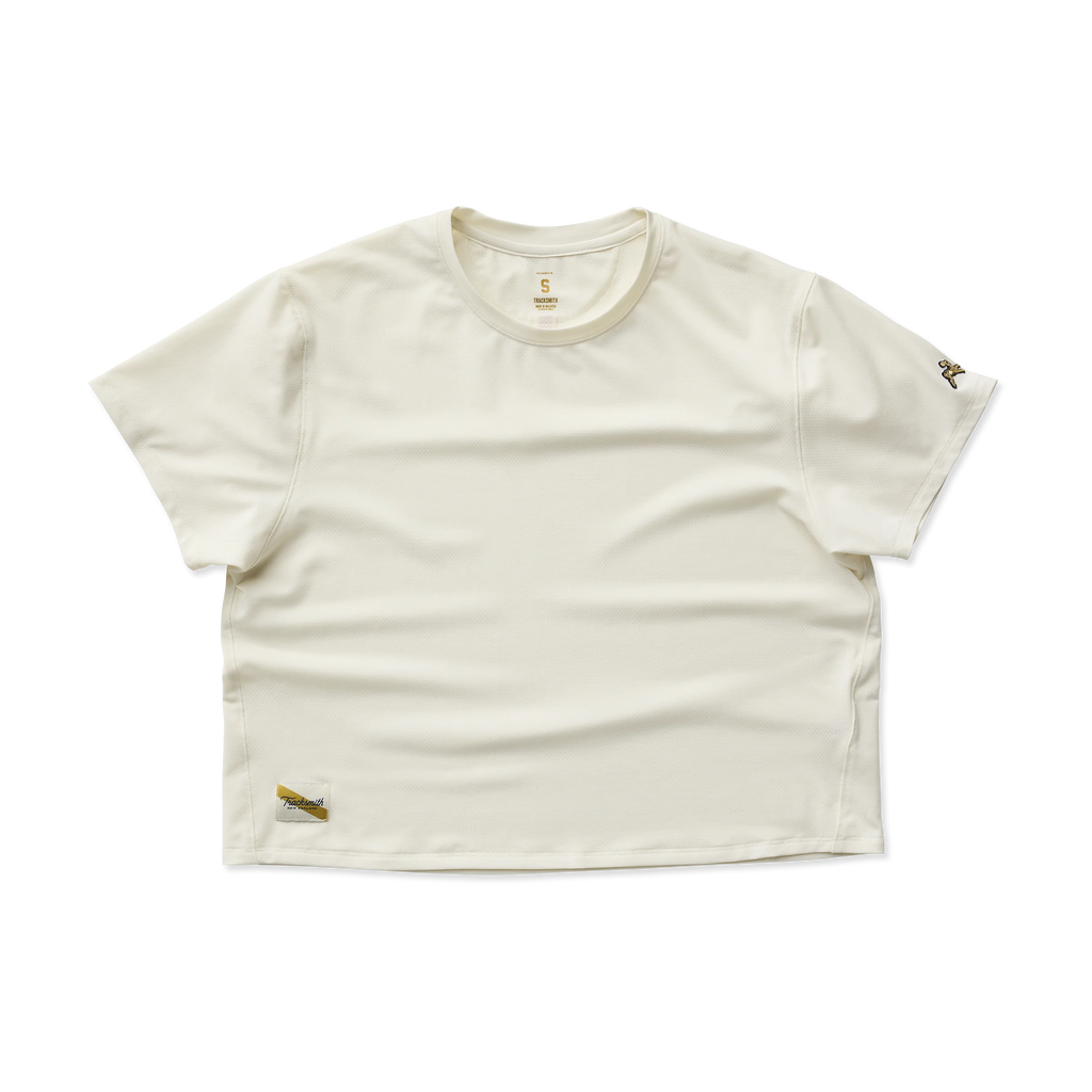 Tracksmith Women's Session Crop Tee -Ivory