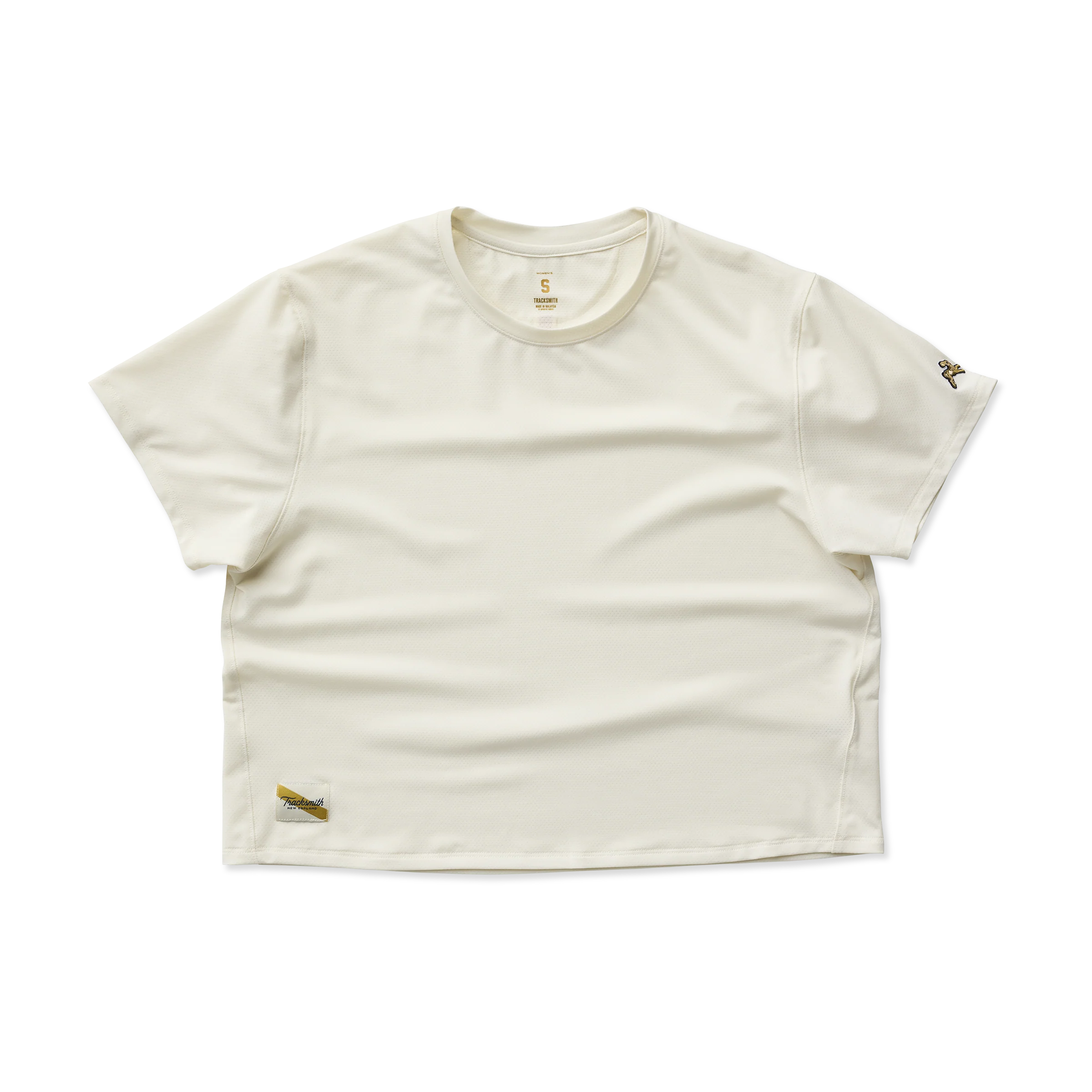 Tracksmith Women's Session Crop Tee -Ivory