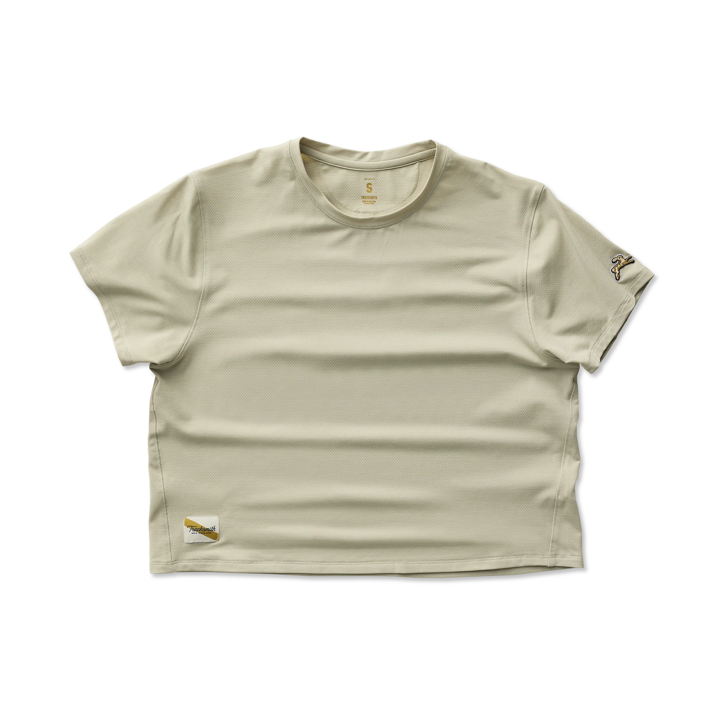 Tracksmith Women's Session Crop Tee - Moss Gray