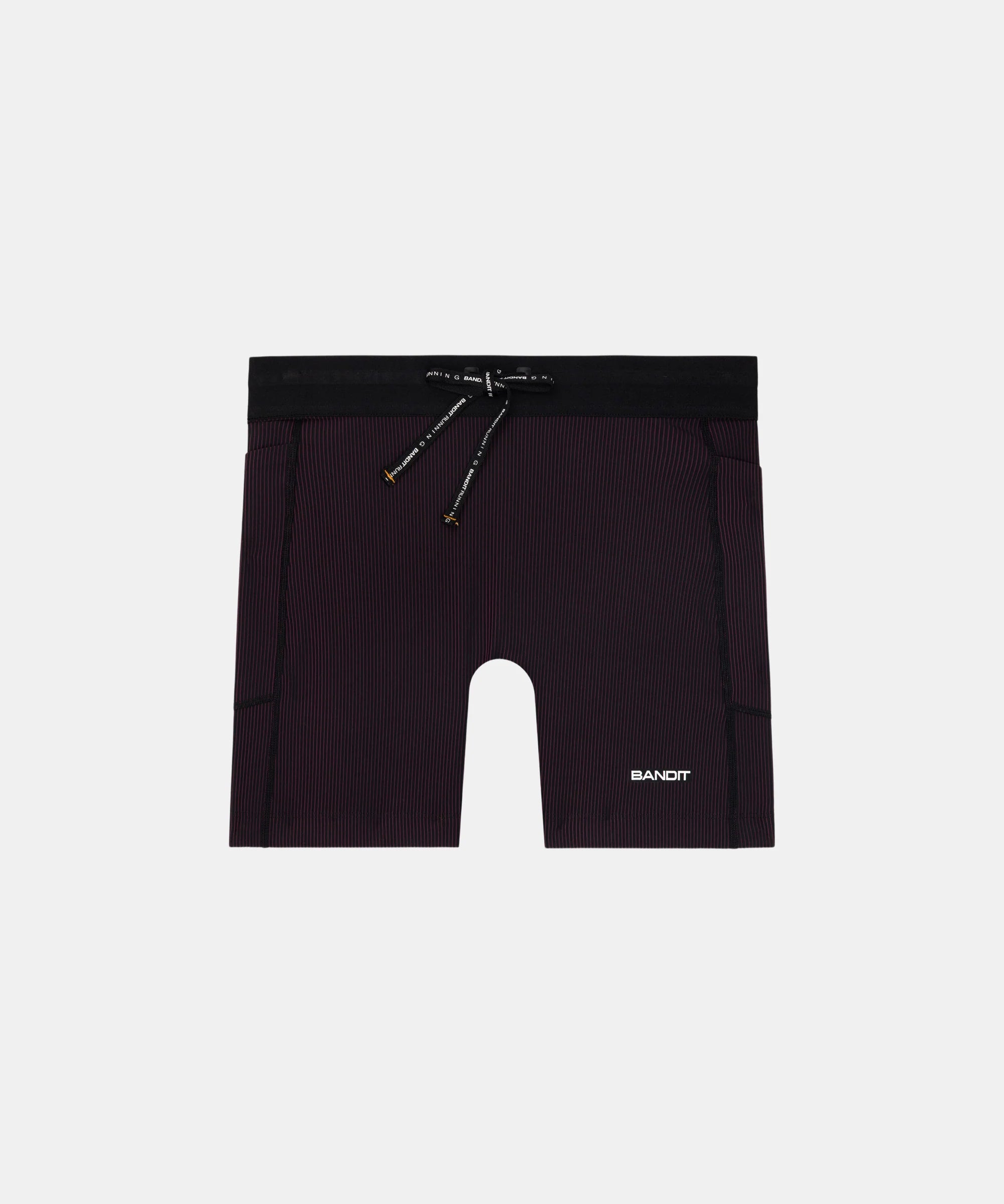 Bandit Running Striped Cadence™ 5" Compression - Black / Fig