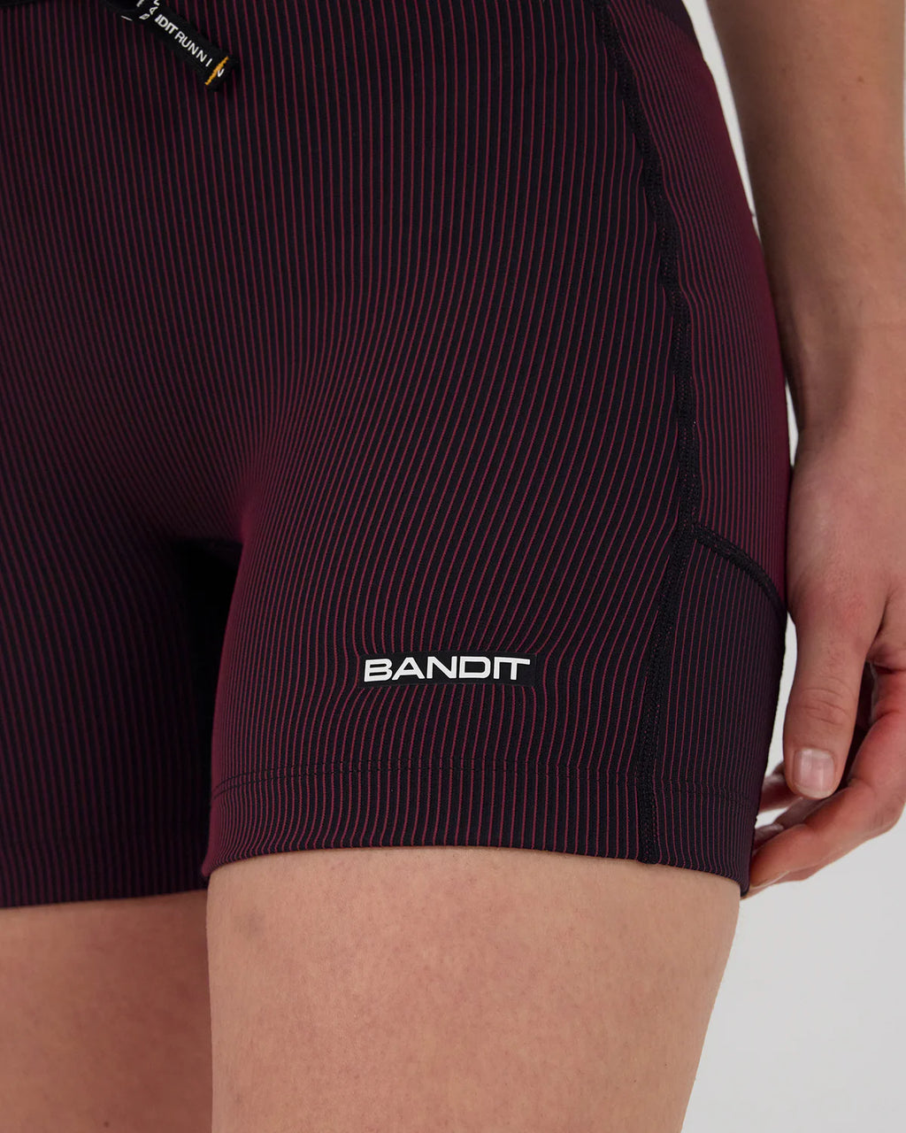 Bandit Running Striped Cadence™ 5" Compression - Black / Fig