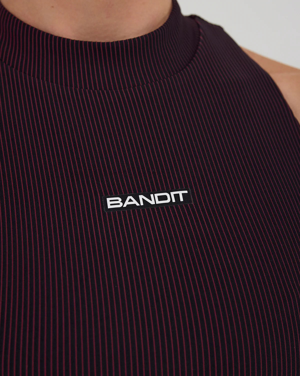Bandit Running Striped Cadence™ Vaso Race Crop - Black / Fig