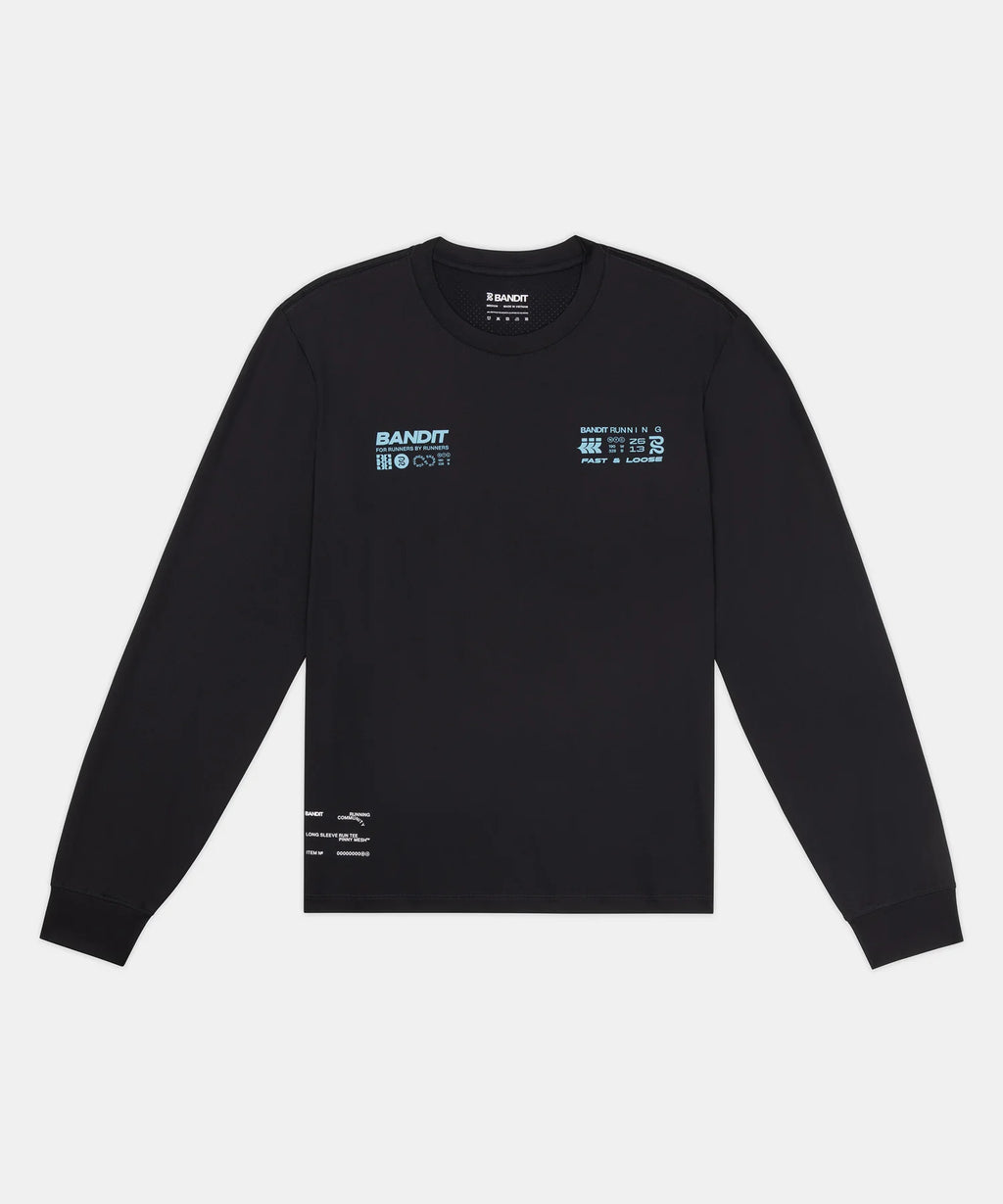 Bandit Running Unisex NanoMesh™ "Fast & Loose" Long Sleeve - Black