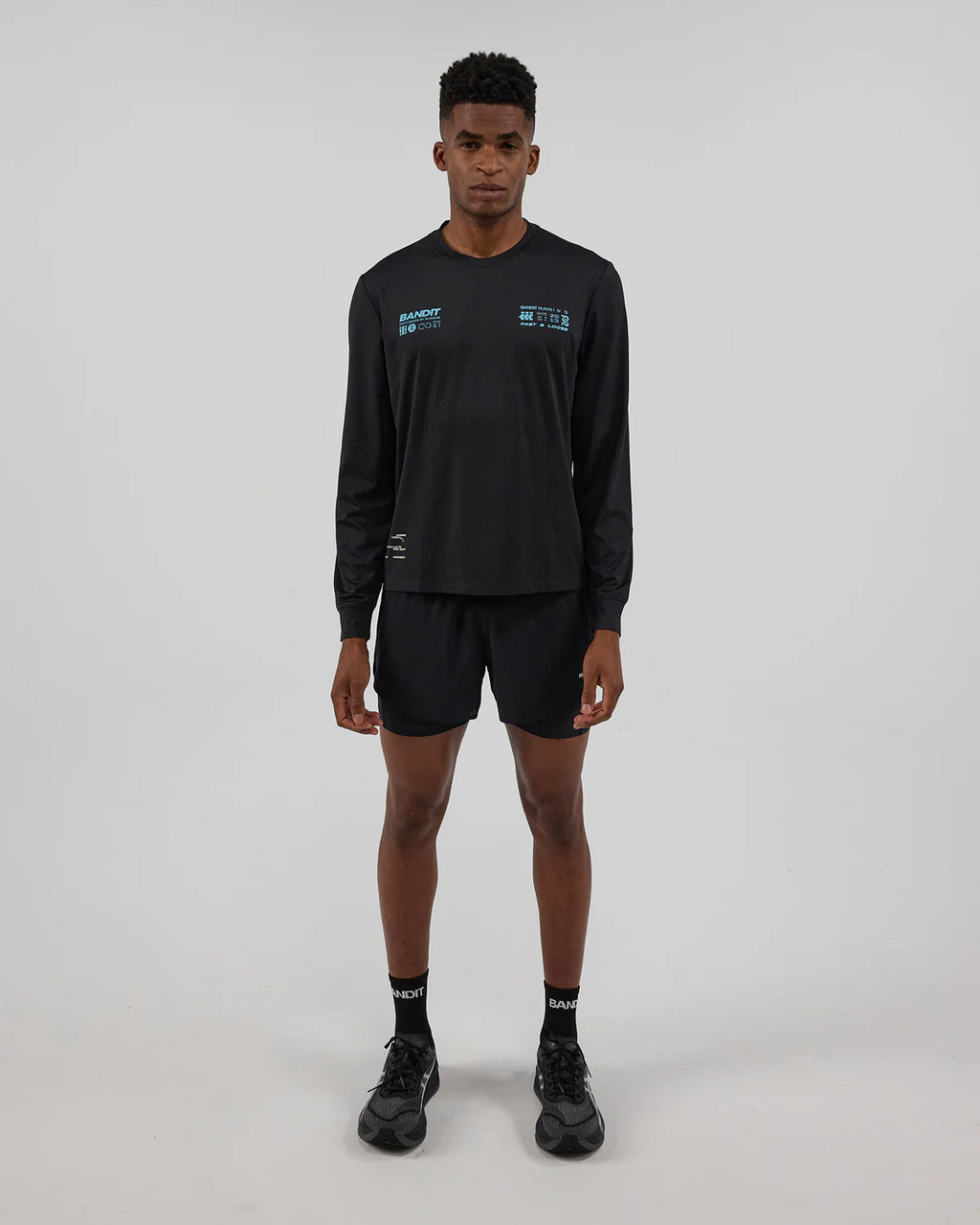 Bandit Running Unisex NanoMesh™ "Fast & Loose" Long Sleeve - Black