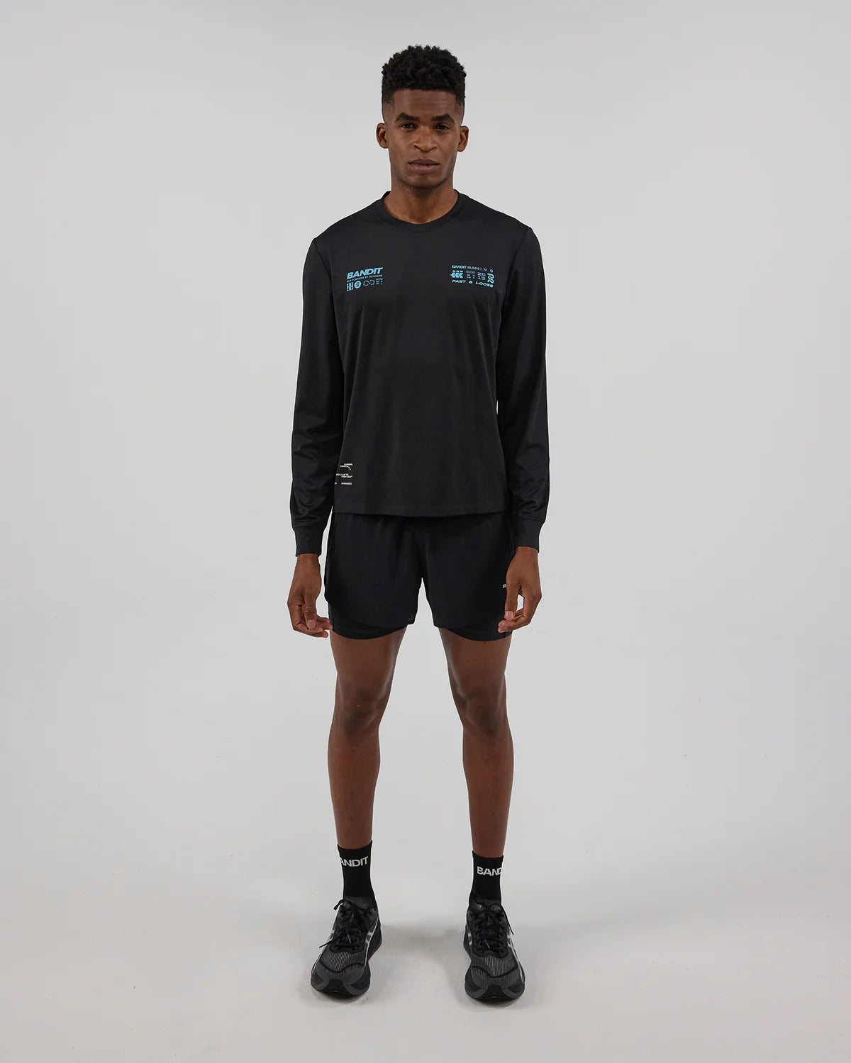 Bandit Running Unisex NanoMesh™ "Fast & Loose" Long Sleeve - Black