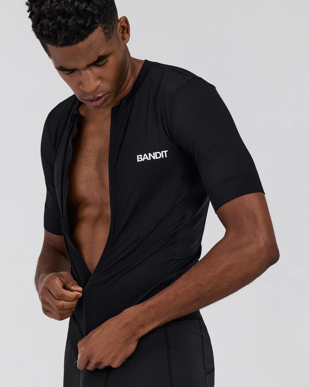 Bandit Running Men's GeoMesh™ Race Top - Black