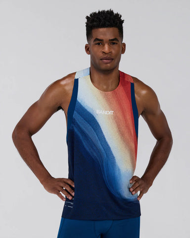 Bandit Running Men's Specter™ Race Singlet - Thermal Field Rusted Apricot