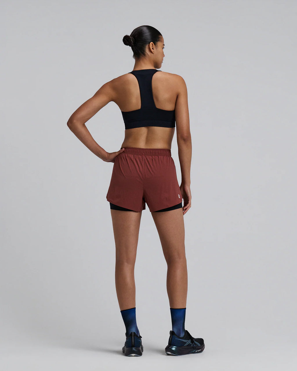 Bandit Running Women's Vento™ 2-in-1 Run Short - Mahogany / Black