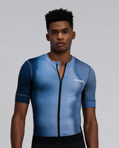 Bandit Running Men's GeoMesh™ Race Top - Tranquil Blue