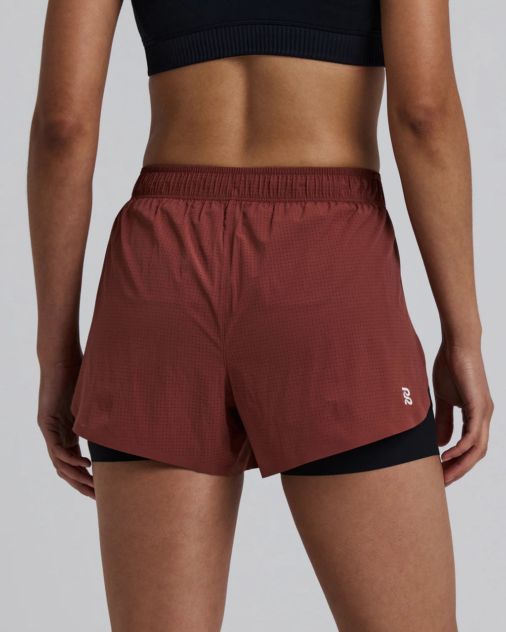 Bandit Running Women's Vento™ 2-in-1 Run Short - Mahogany / Black