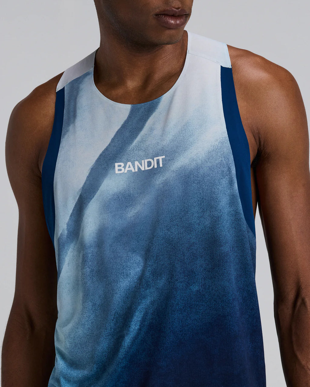 Bandit Running Men's Specter™ Race Singlet - Undertow Ink Blue Multi