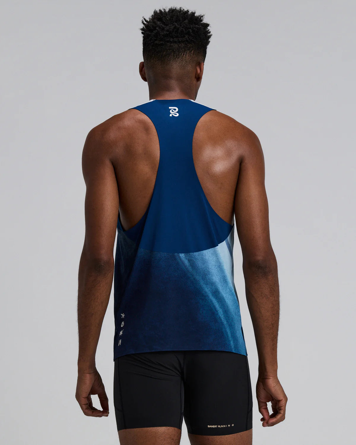 Bandit Running Men's Specter™ Race Singlet - Undertow Ink Blue Multi
