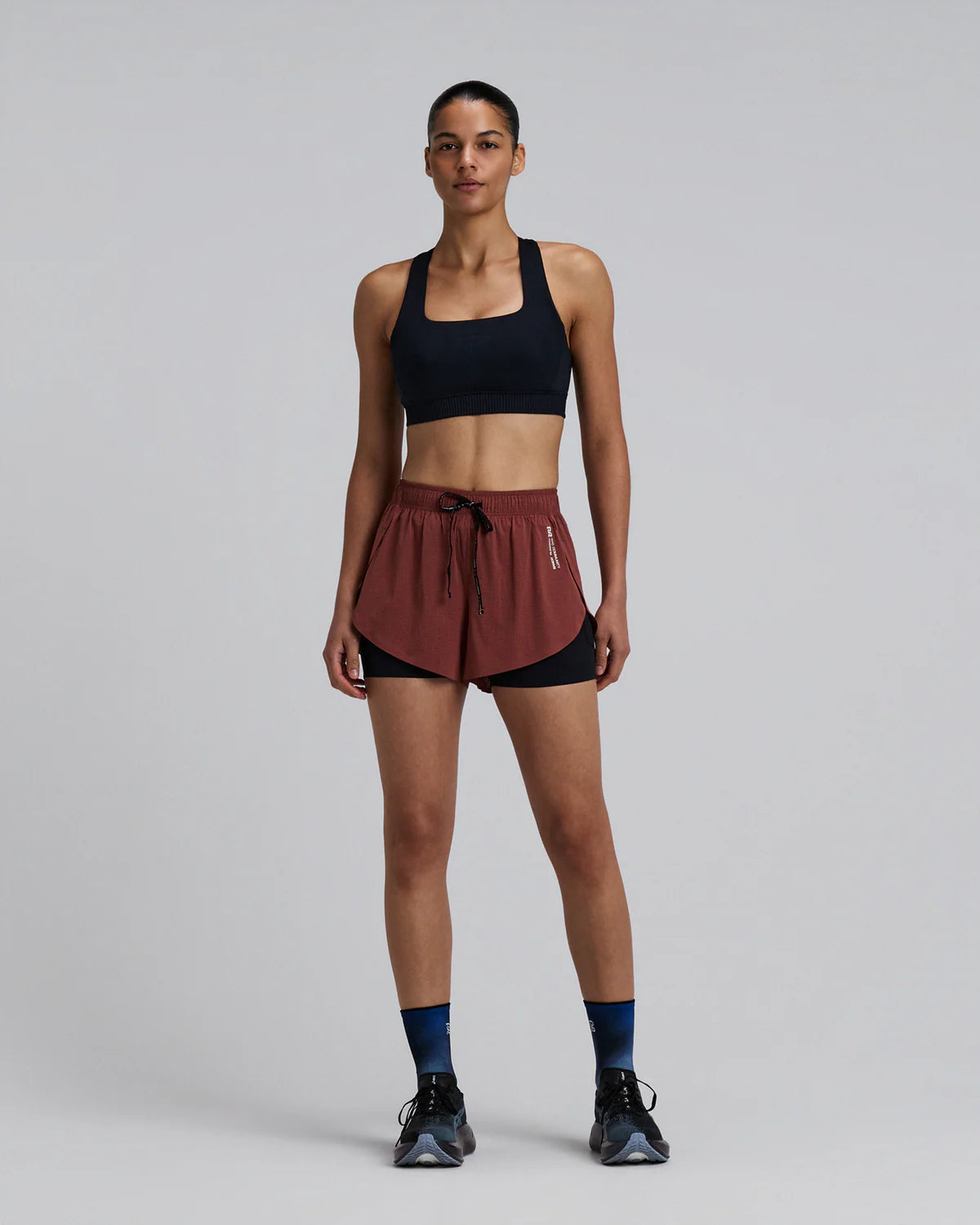 Bandit Running Women's Vento™ 2-in-1 Run Short - Mahogany / Black