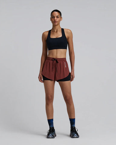 Bandit Running Women's Vento™ 2-in-1 Run Short - Mahogany / Black hover