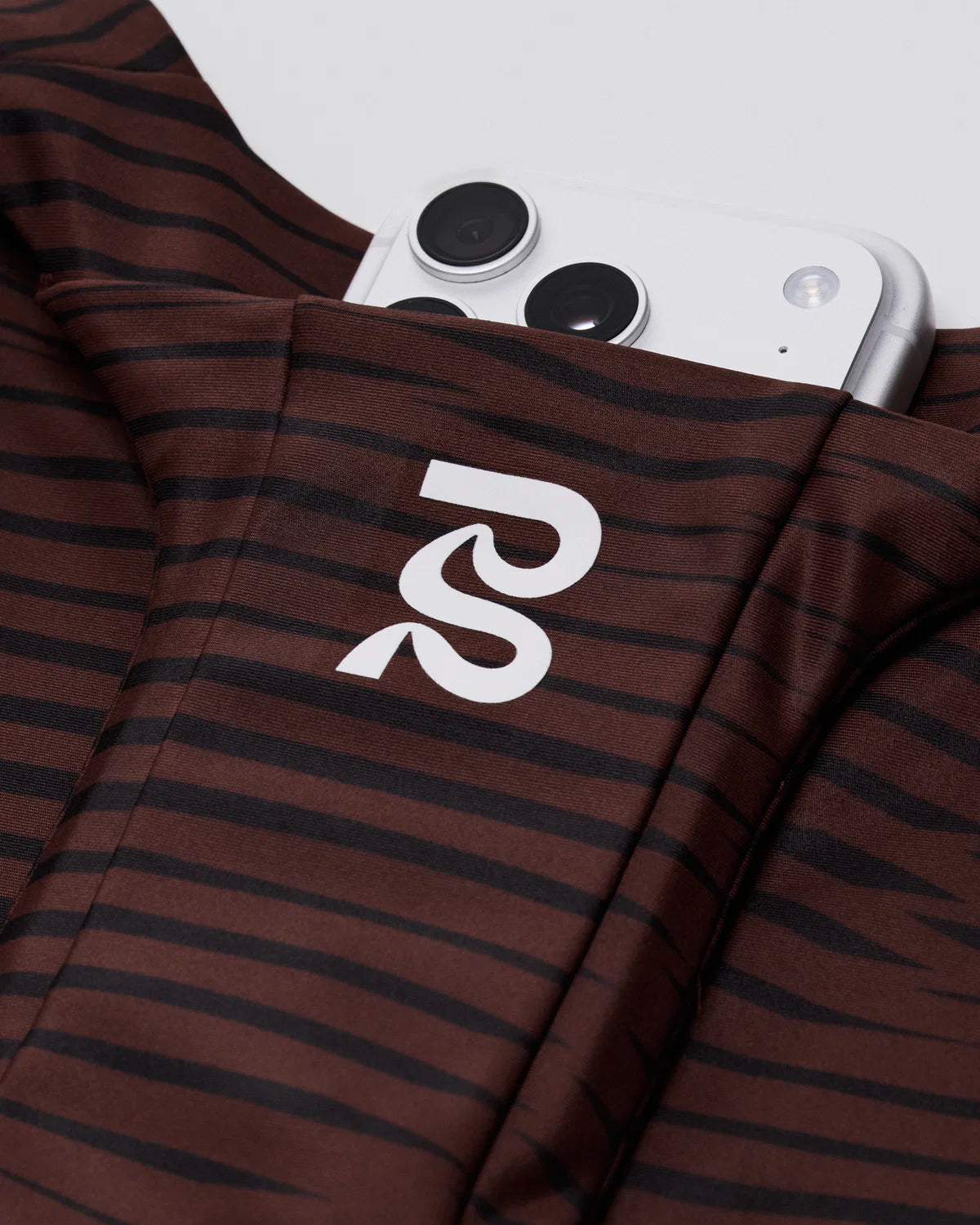 Bandit Running Women's Stamina™ Race Crop - Organic Stripe Cacao