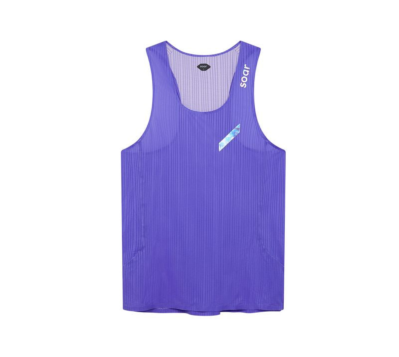 Soar Running Race Vest 2.0 Print - Fluro Purple