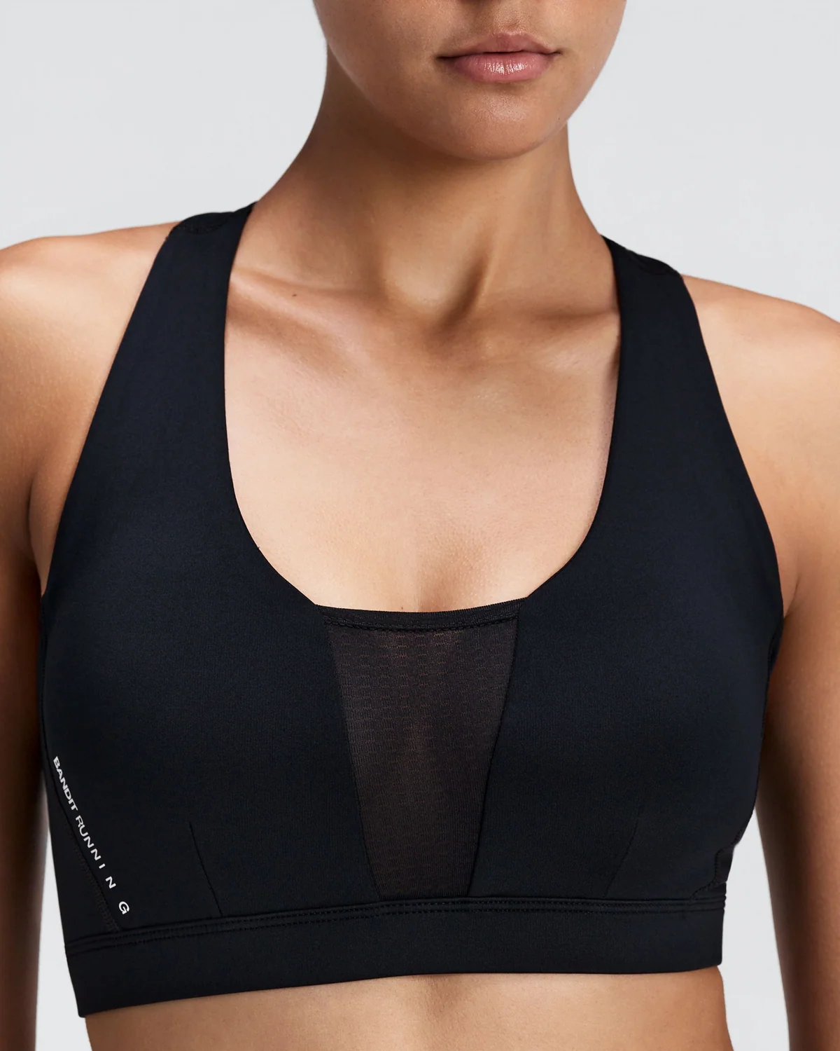 Bandit Women's Stamina-V™ GeoMesh™ V-Neck Run Bra - Black