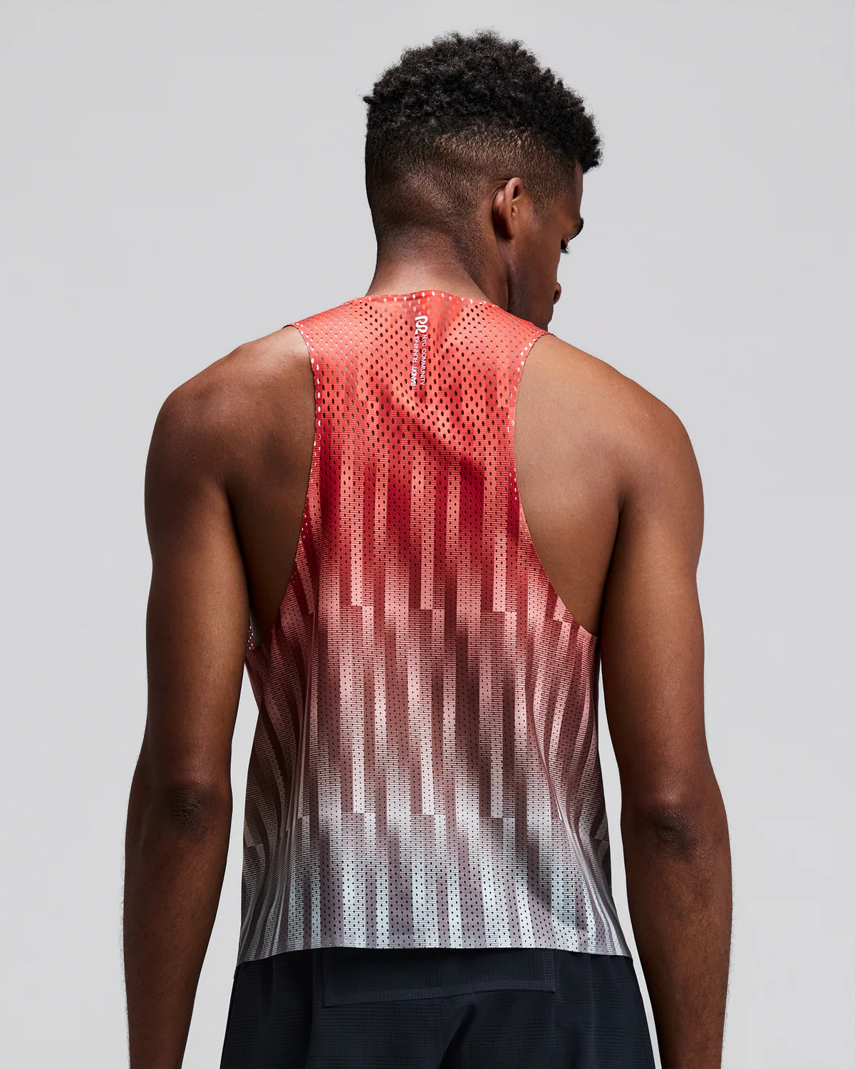 Bandit Men's Shredder™ Shorty Race Singlet - Uneven Gradient - Poppy