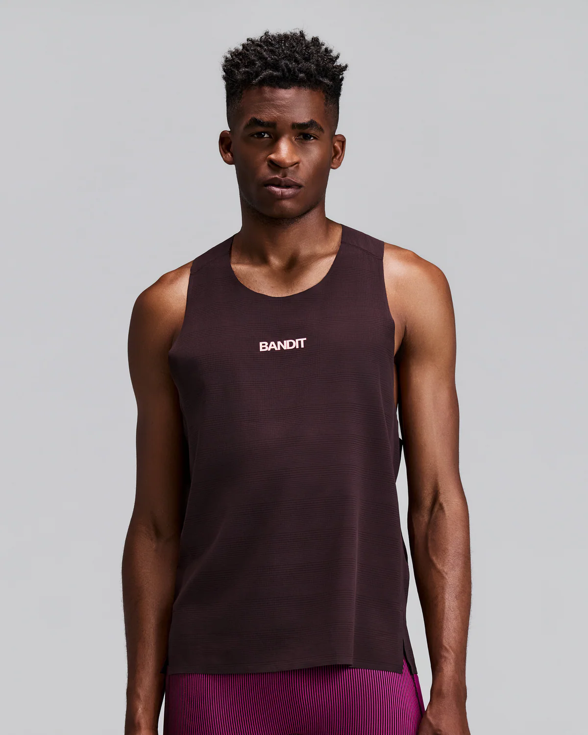 Bandit MEN'S COOLGRID™ TRAINING SINGLET WITH FLOPACK™ - ESPRESSO
