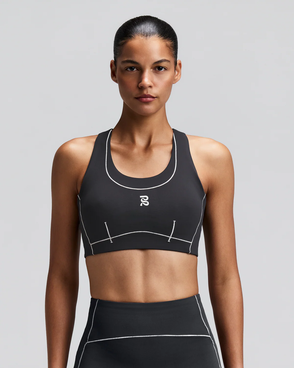 WOMEN'S VANISHER™ POP STITCH™ ARCO RUN BRA - ANTHRACITE