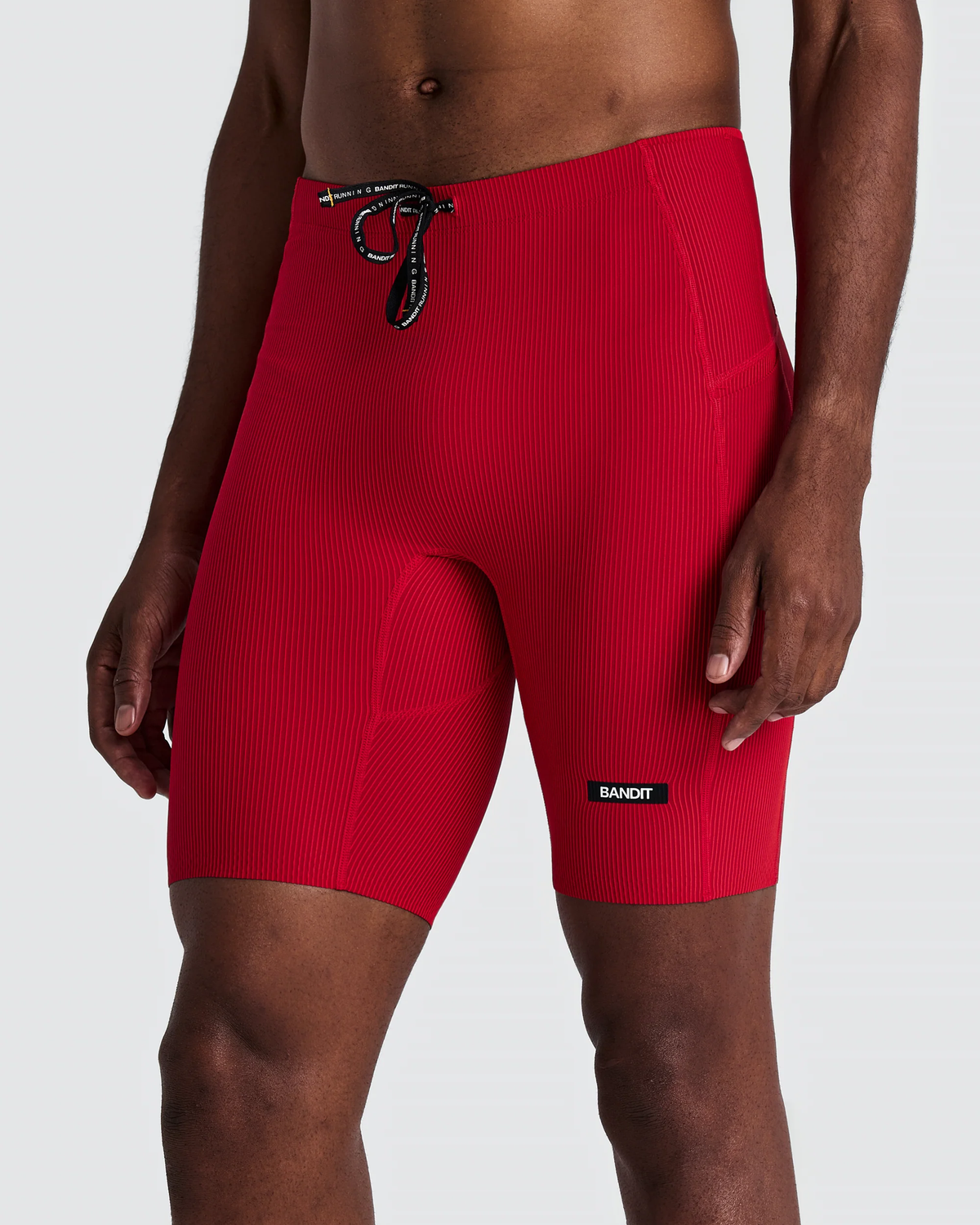 Bandit Men's Striped Cadence™ Half Tights - Oxide Red / Signal Red