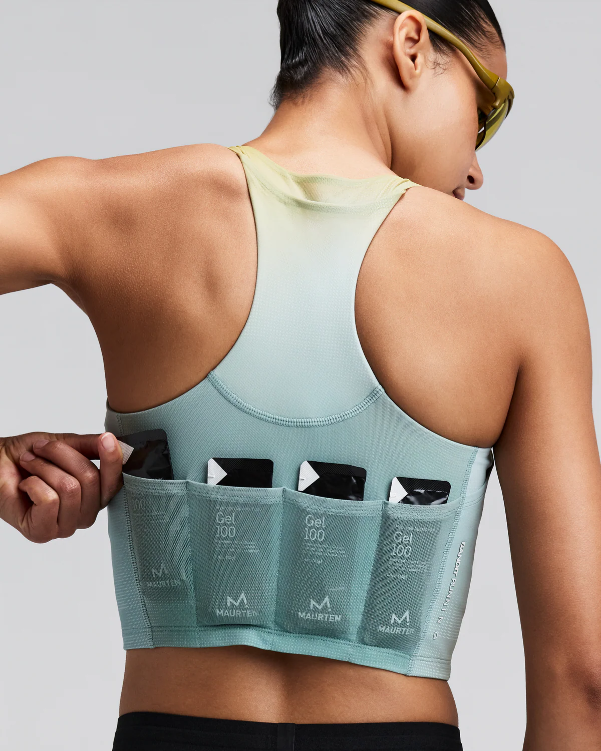 Bandit WOMEN'S VANISHER™ V-NECK RACE CROP -LAGOON MULTI