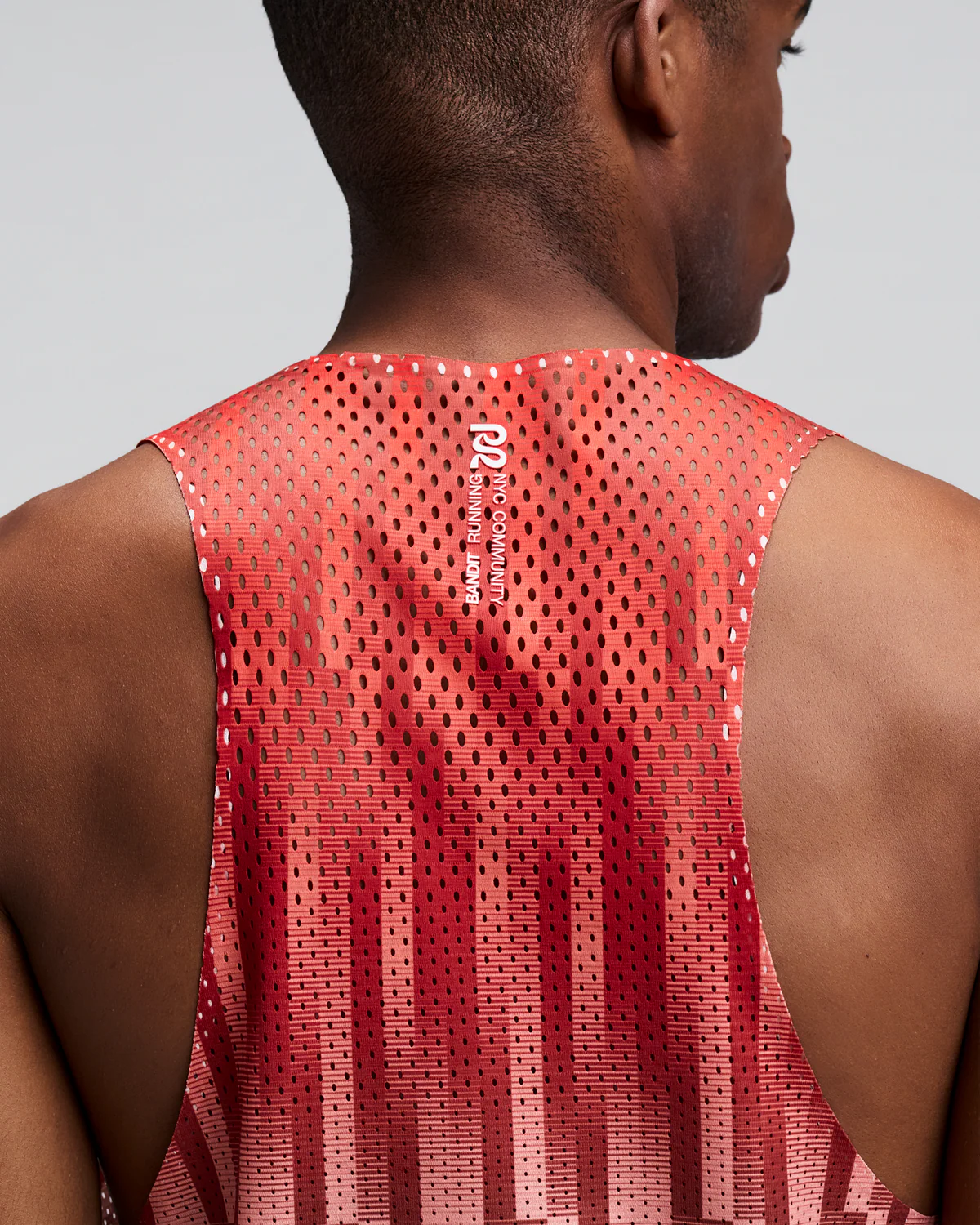 Bandit Men's Shredder™ Shorty Race Singlet - Uneven Gradient - Poppy